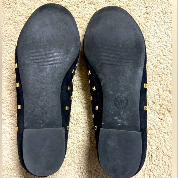 Michael Kors Gold Studded Flats - Picture 3 of 3